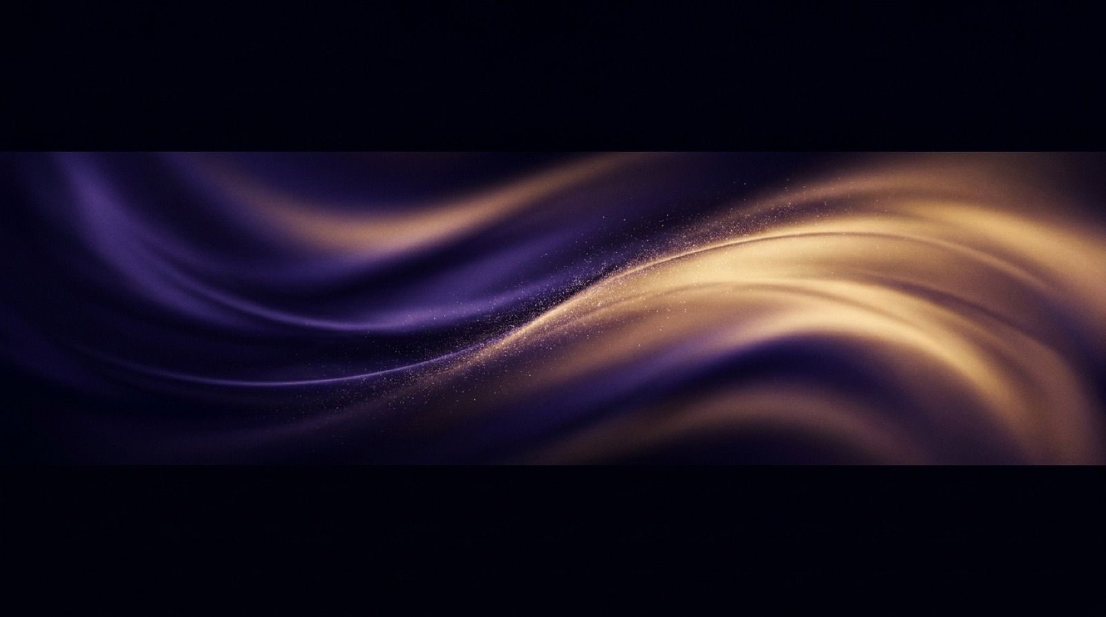 Deep violet field crossed by a single measured line of warm gold light